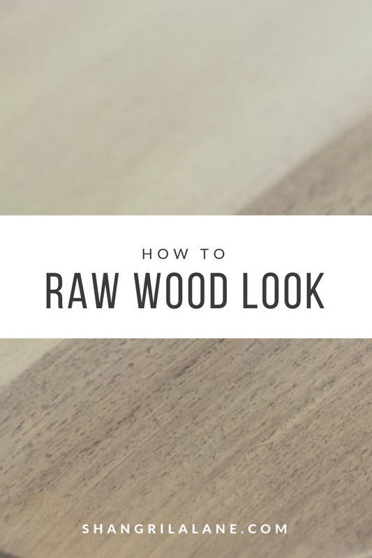 Creating A Raw Wood Look Without Bleach