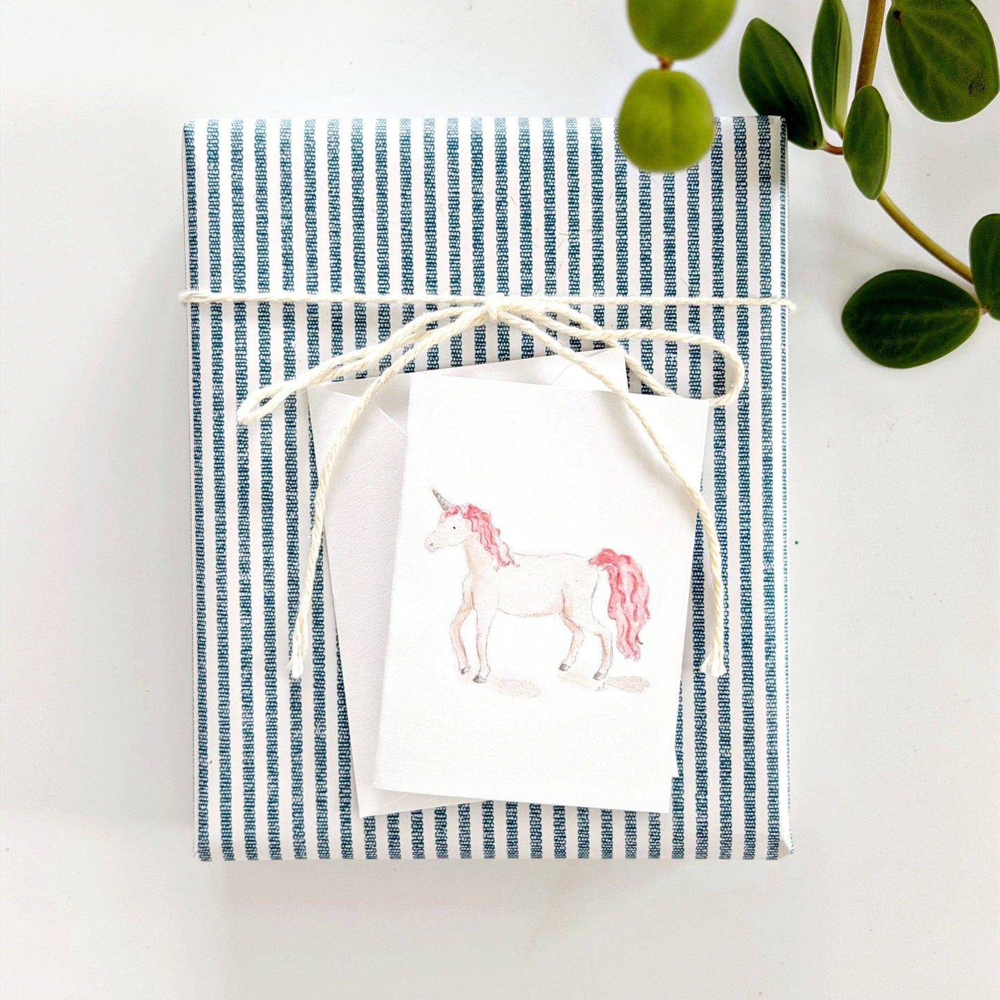 Unicorn mini enclosure notecard