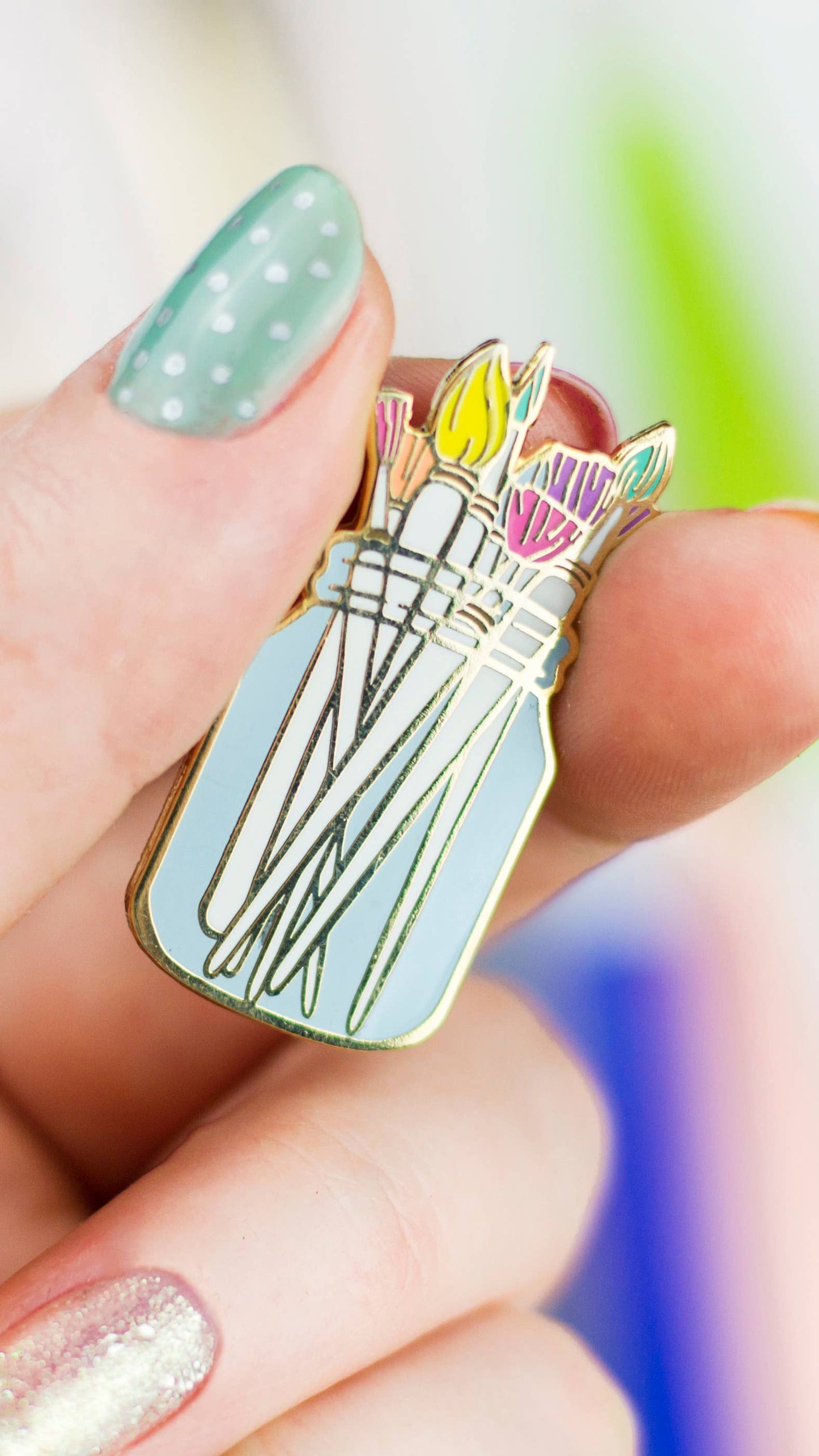 Paint Brushes Enamel Pin, Artist Gift, Graphic Designer