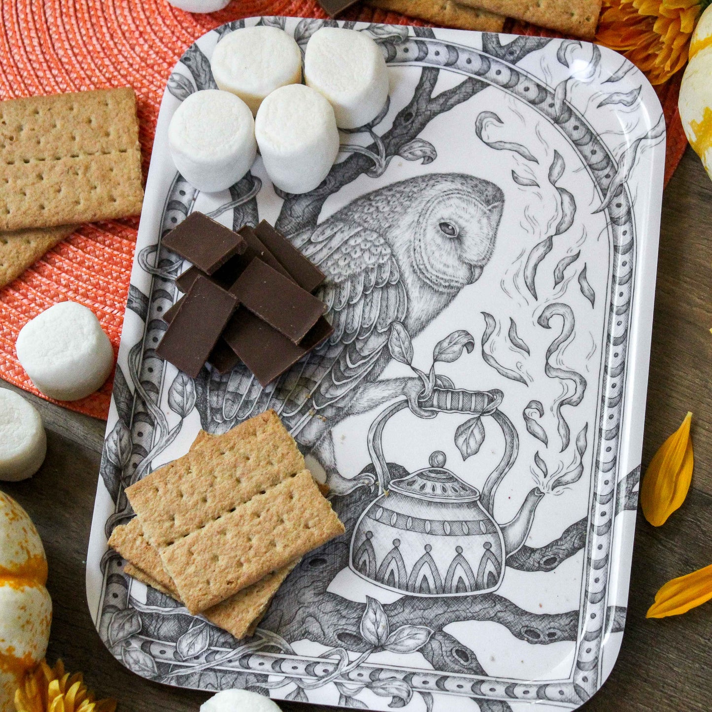 Owl Birch Tray