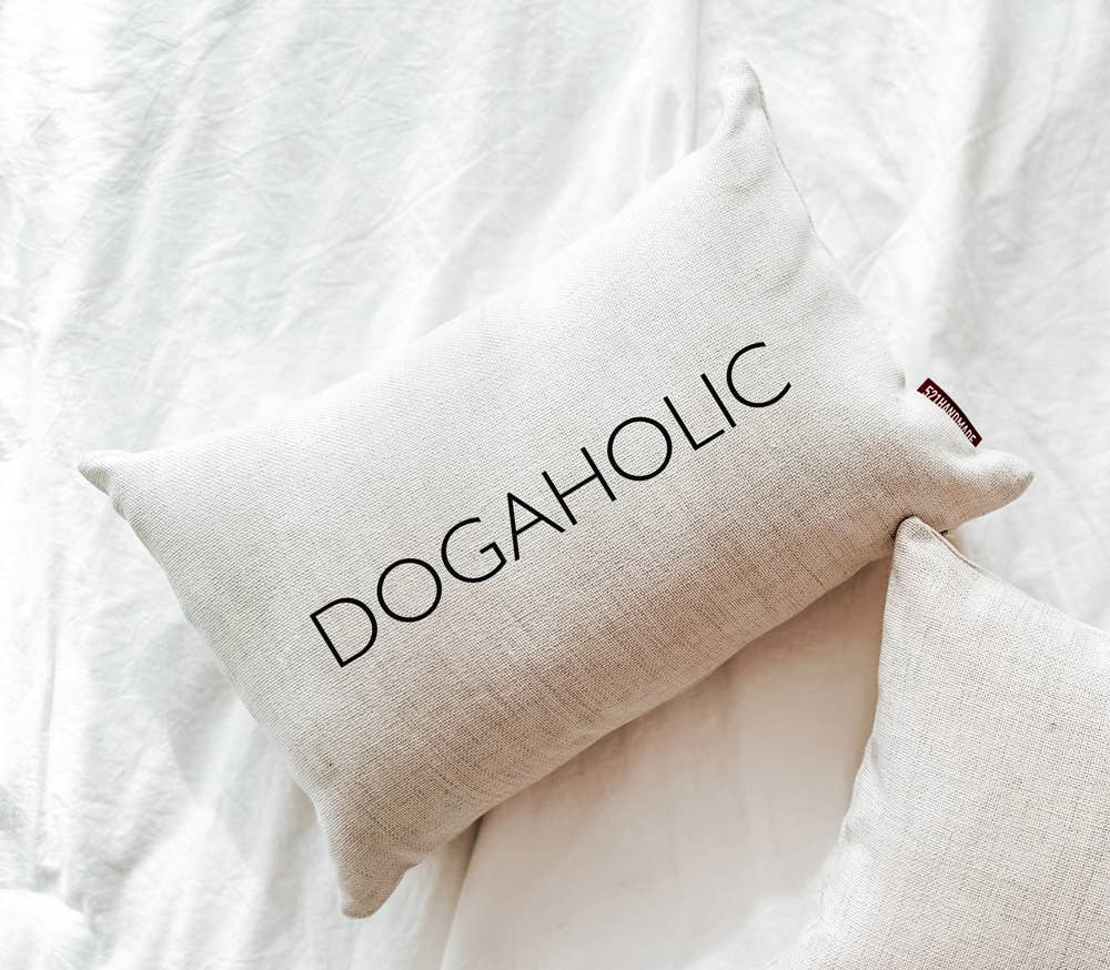 Dogaholic Funny Dog Throw Pillow