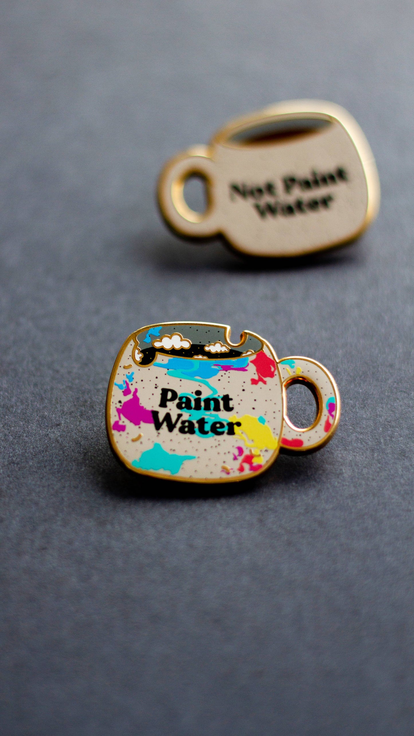 Paint Water Cup Enamel Pin, Watercolor Gift, Artist Gift
