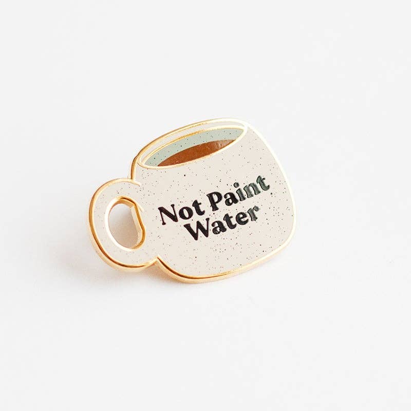 Not Paint Water Cup Enamel Pin, Artist Gifts, Ceramic
