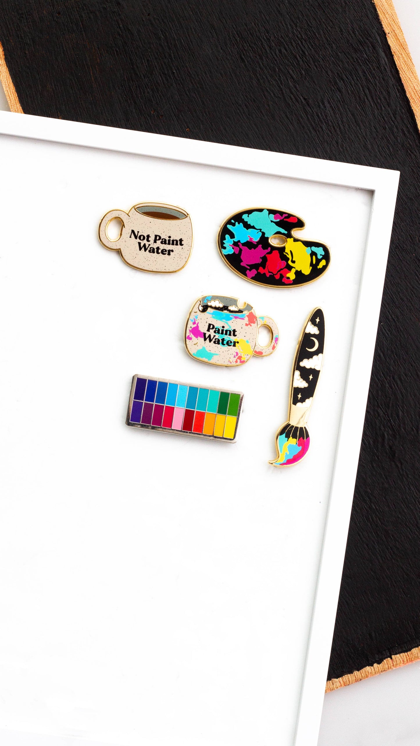 Paint Water Cup Enamel Pin, Watercolor Gift, Artist Gift