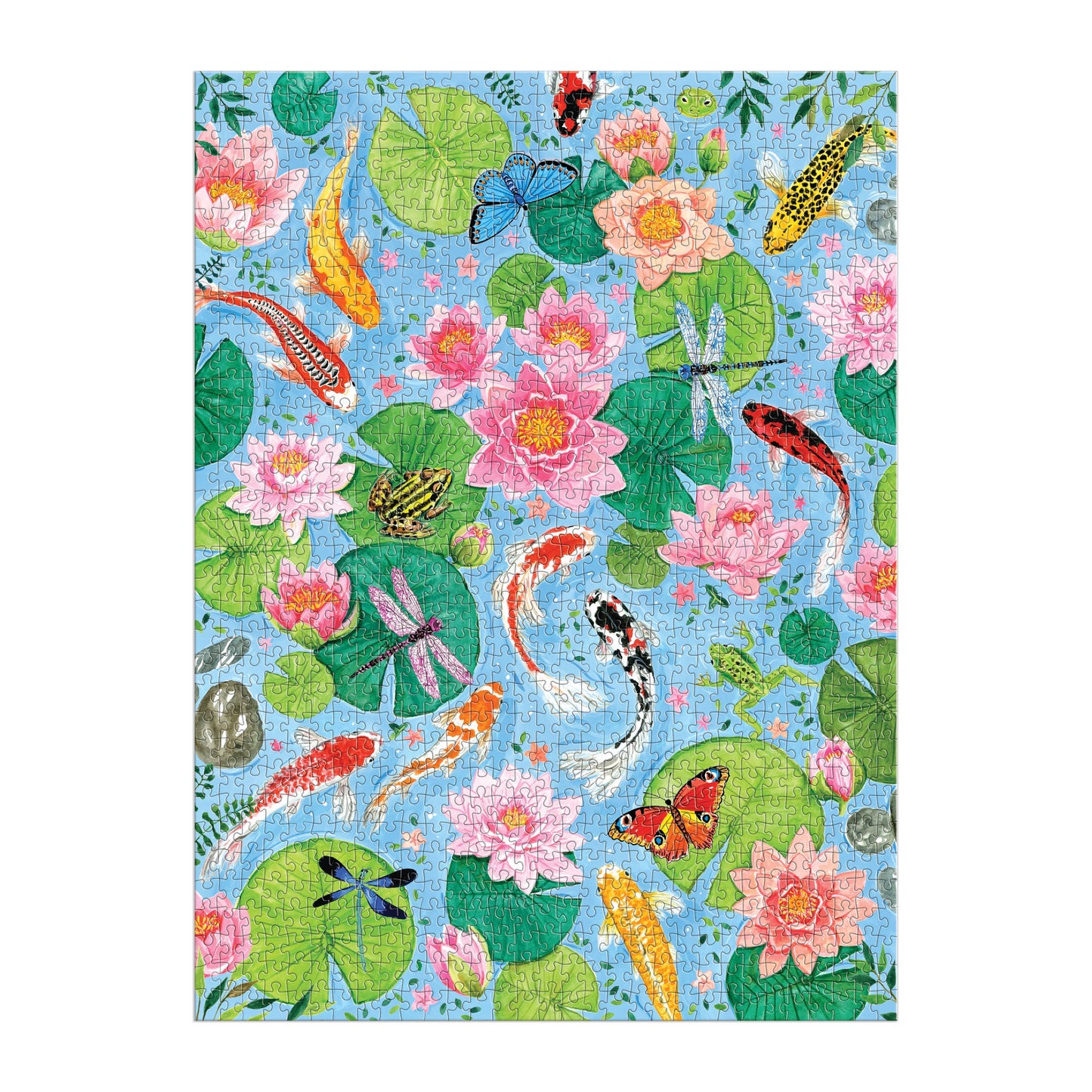 By the Koi Pond 1000 Piece Puzzle in a Square Box