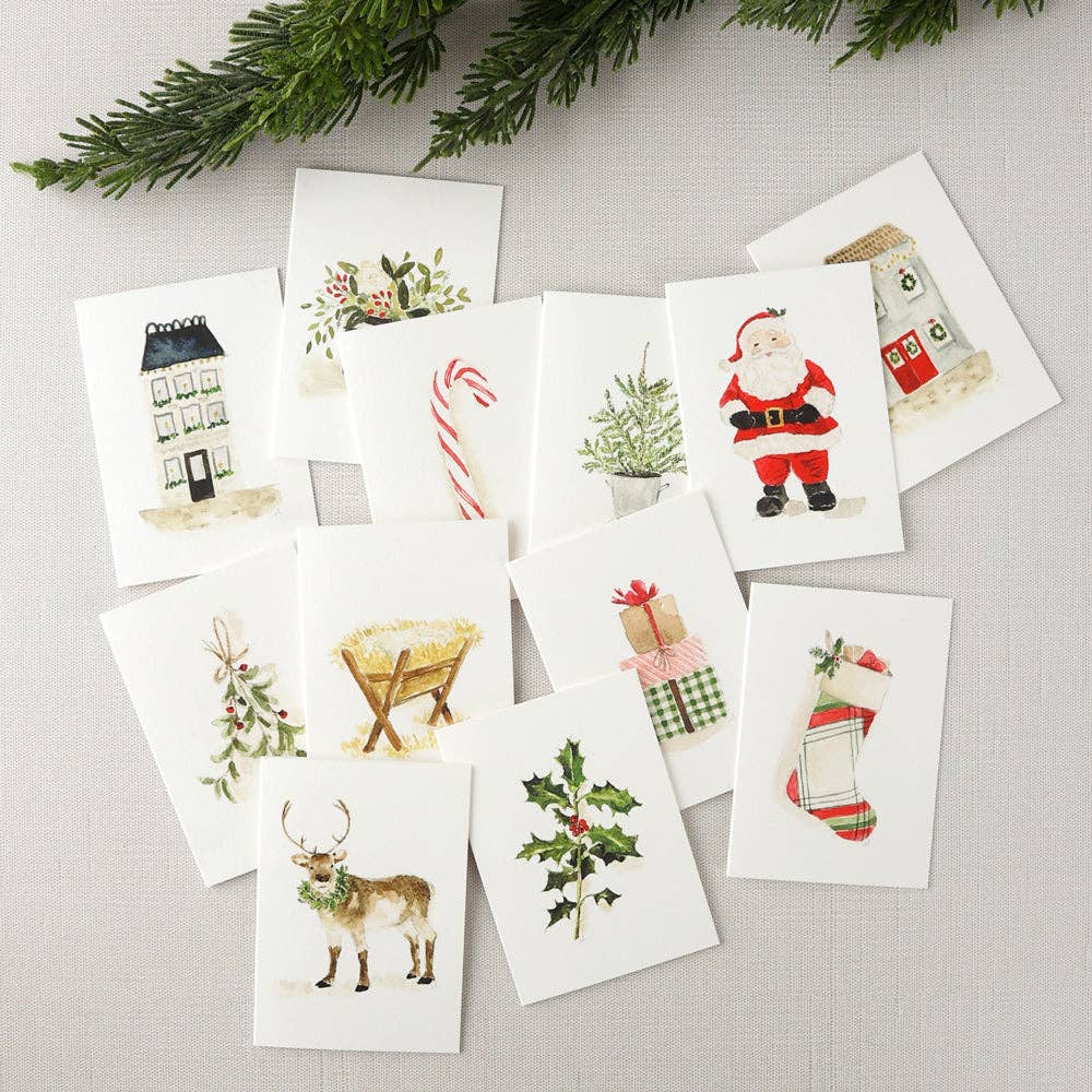 reindeer mini notecard