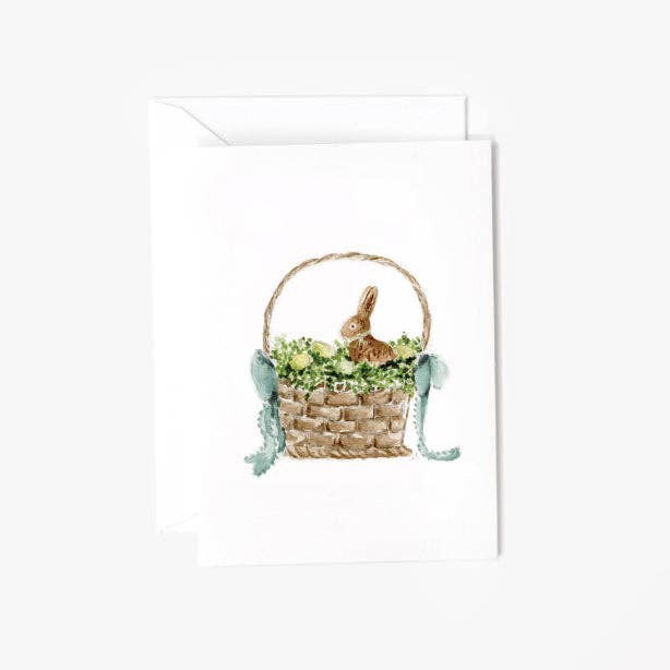 Easter basket mini notecard