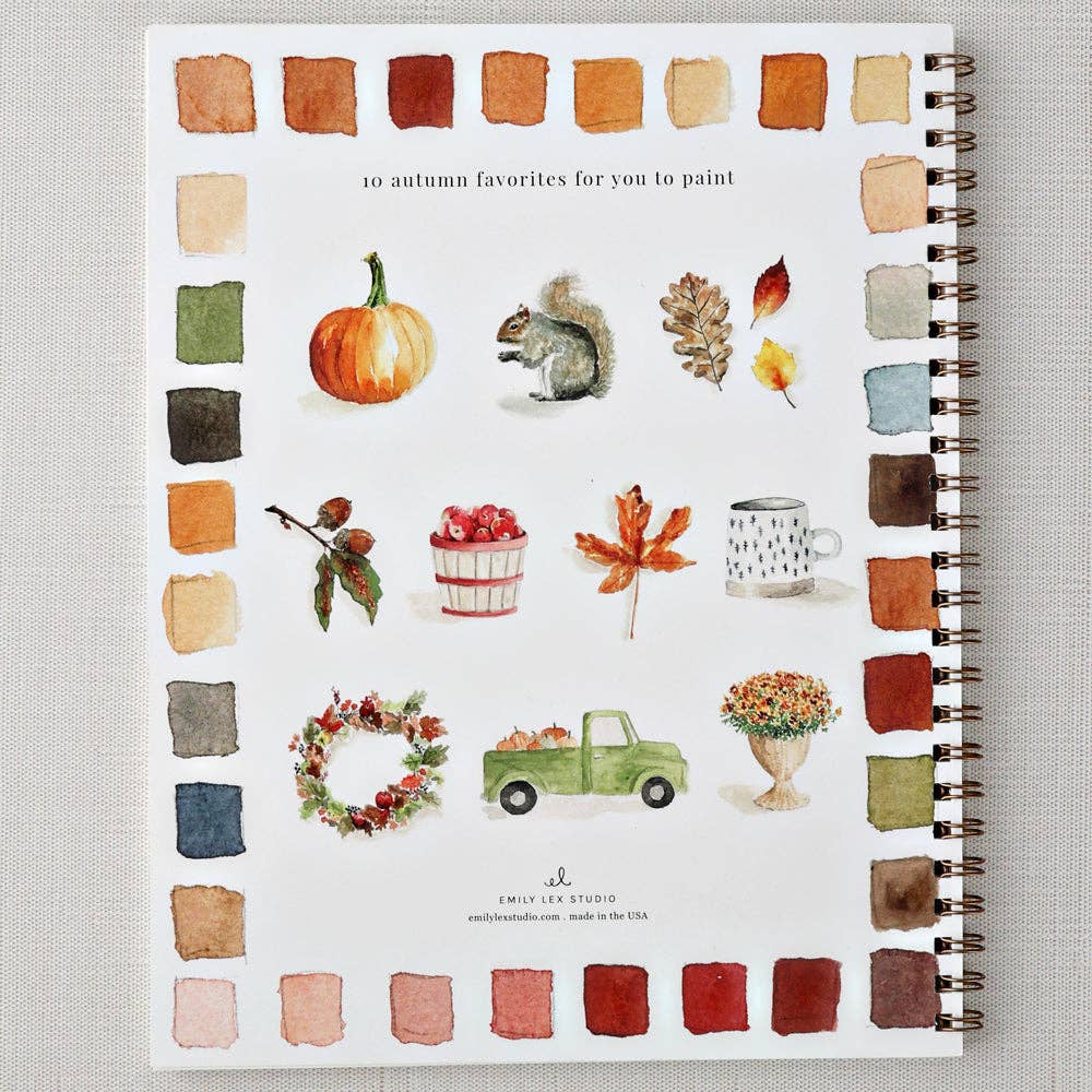 autumn watercolor workbook