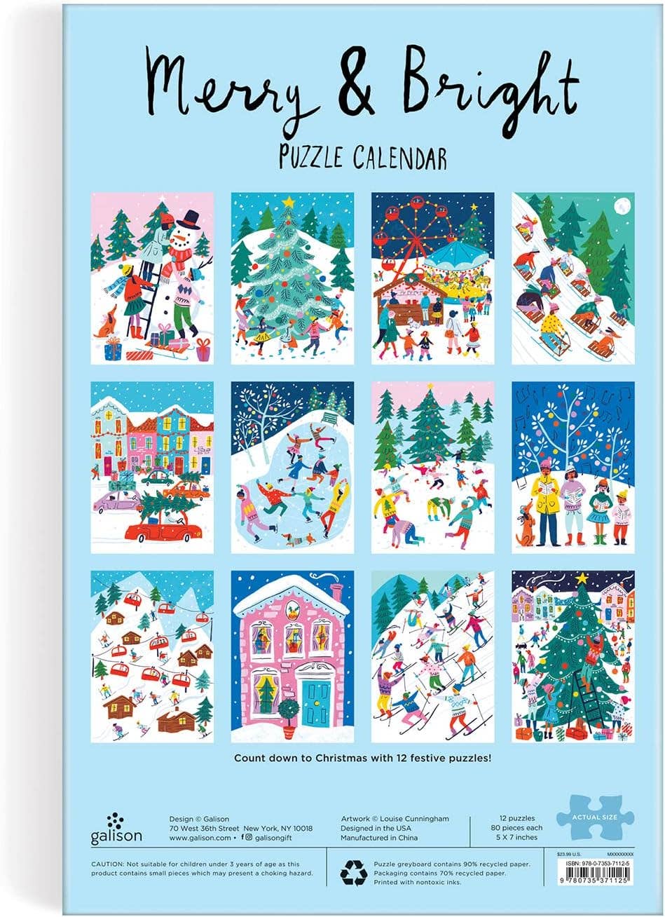 Louise Cunningham Merry and Bright 12 Days of Christmas Advent P,