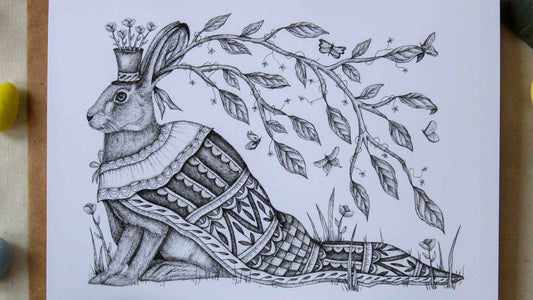 The Flowering Hare | Greeting Card