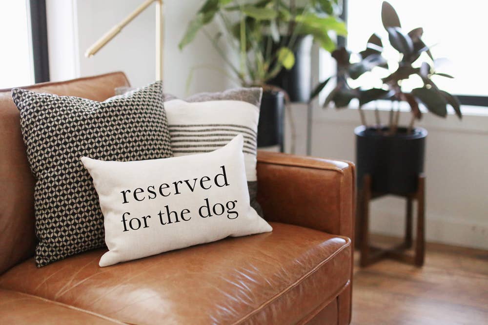 Reserved for the Dog Throw Pillow