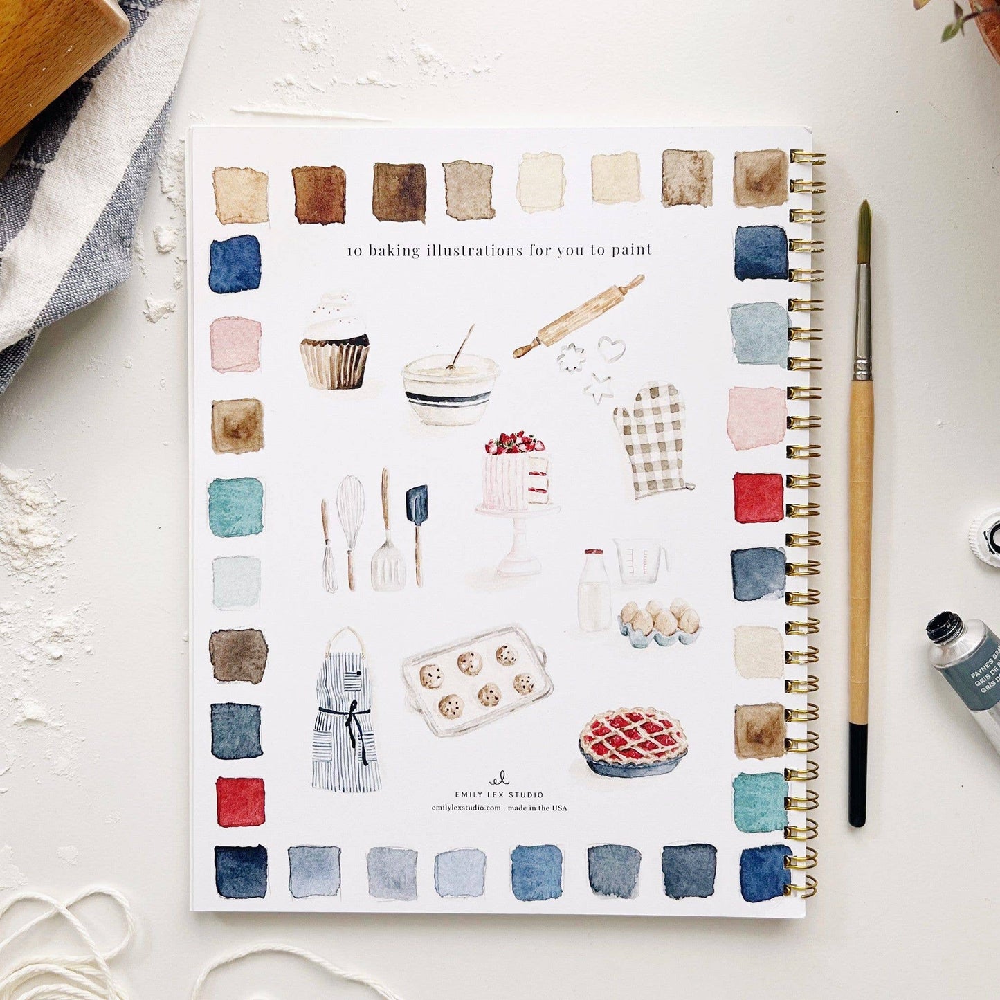 baking watercolor workbook