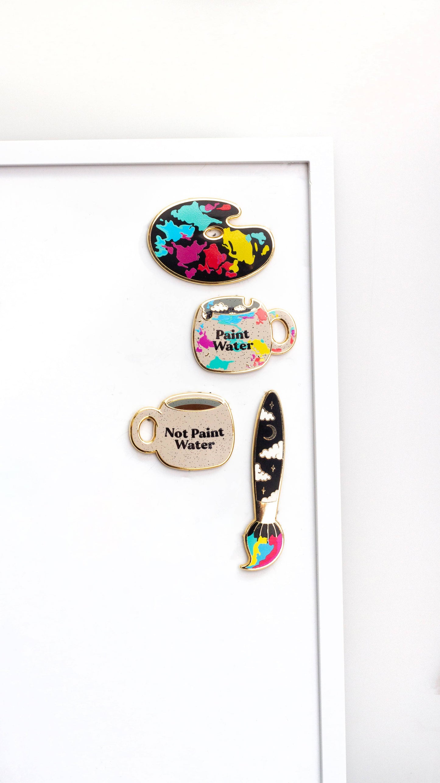 Not Paint Water Cup Enamel Pin, Artist Gifts, Ceramic