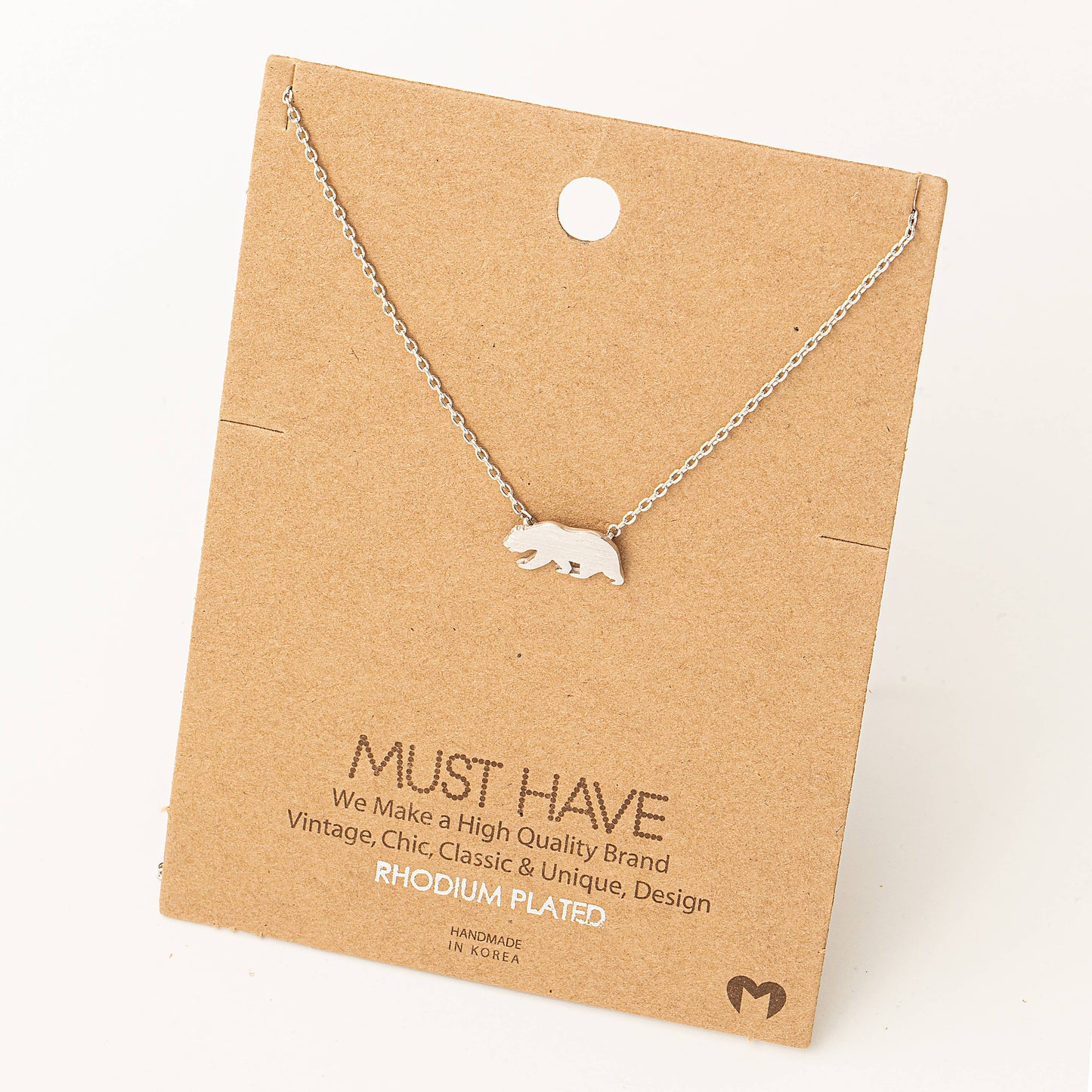 California Bear Pendant Necklace