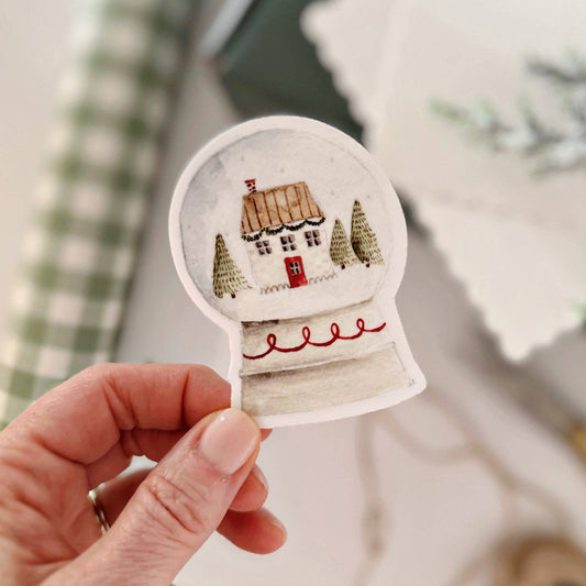 Snowglobe house sticker