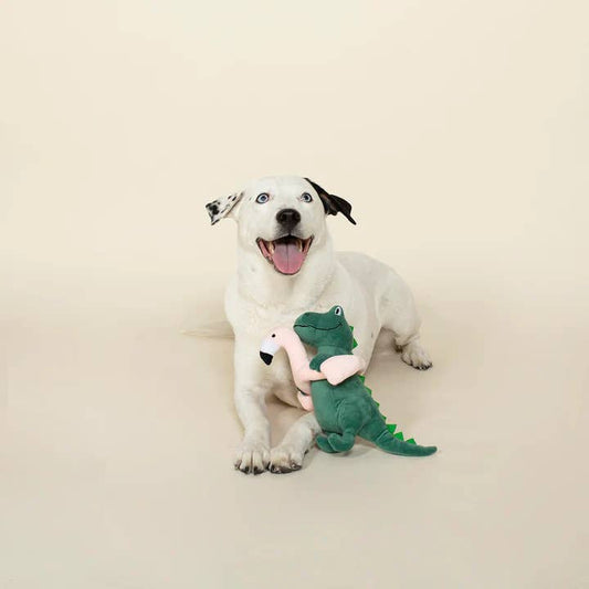 Pool Time Rex Plush Dog Toy