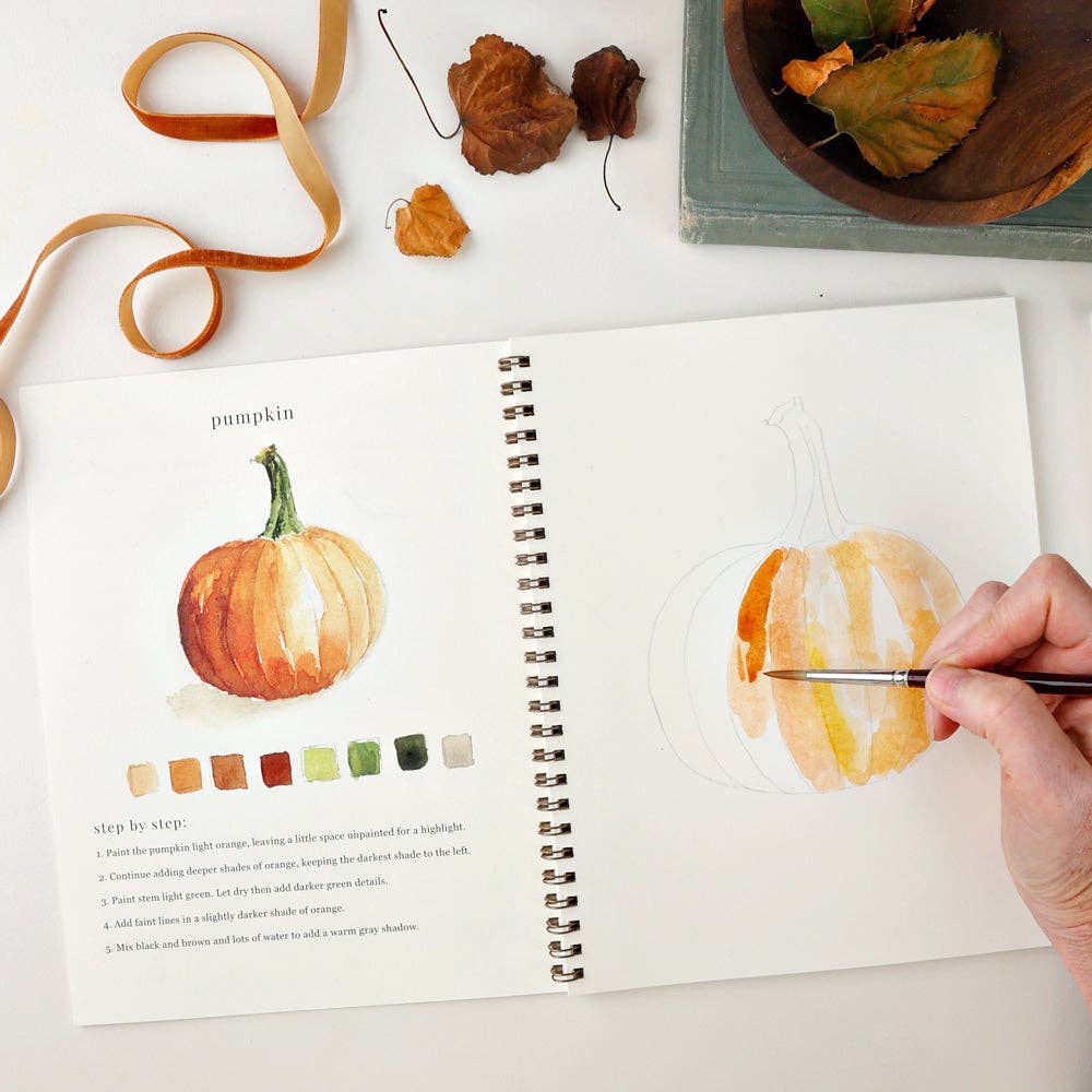 autumn watercolor workbook