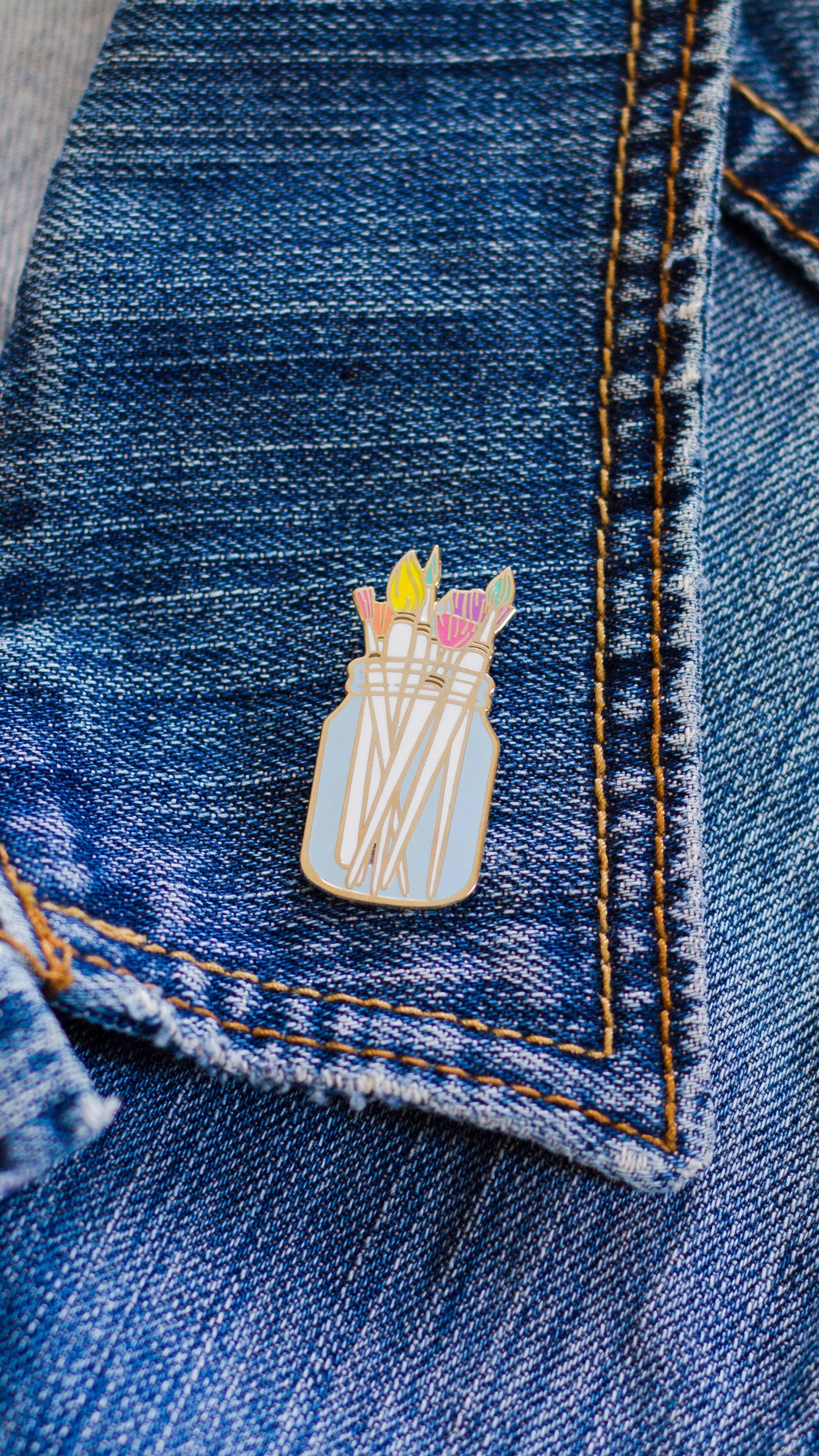 Paint Brushes Enamel Pin, Artist Gift, Graphic Designer