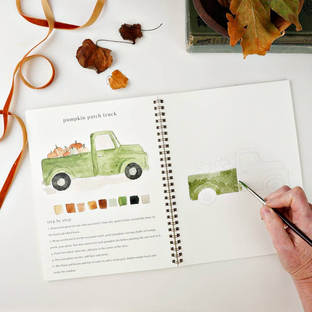 autumn watercolor workbook