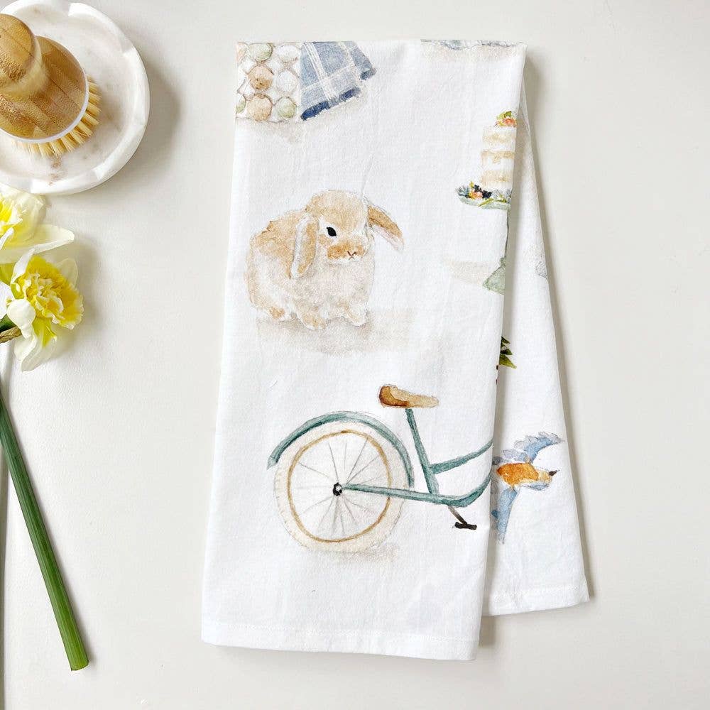 springtime tea towel