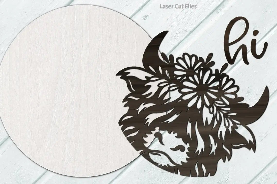 HI Highland Cow Door Hanger DiY