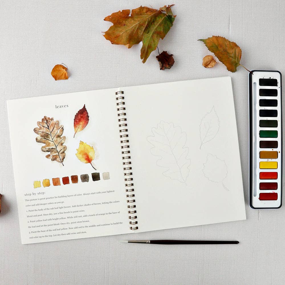 autumn watercolor workbook