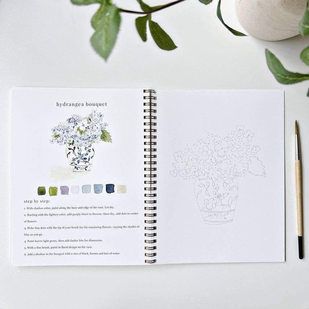 bouquets watercolor workbook