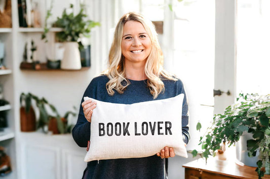 Book Lover Holiday Pillow