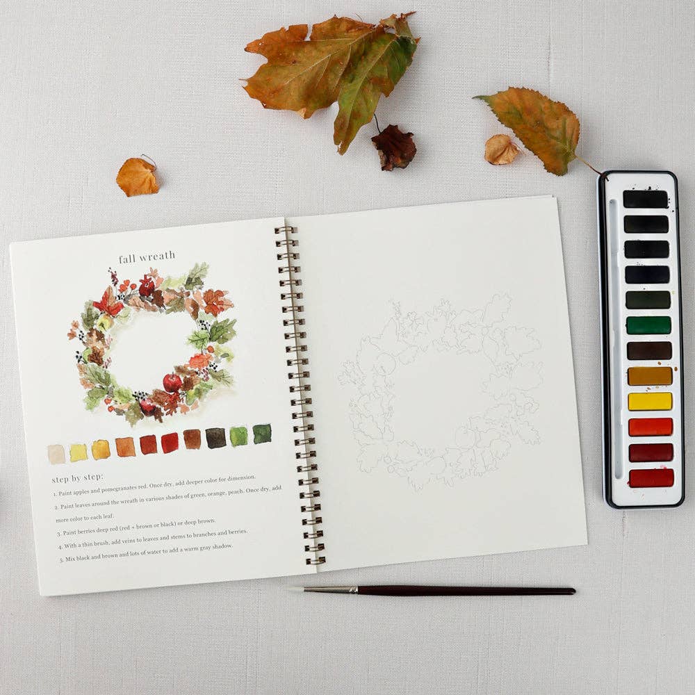 autumn watercolor workbook