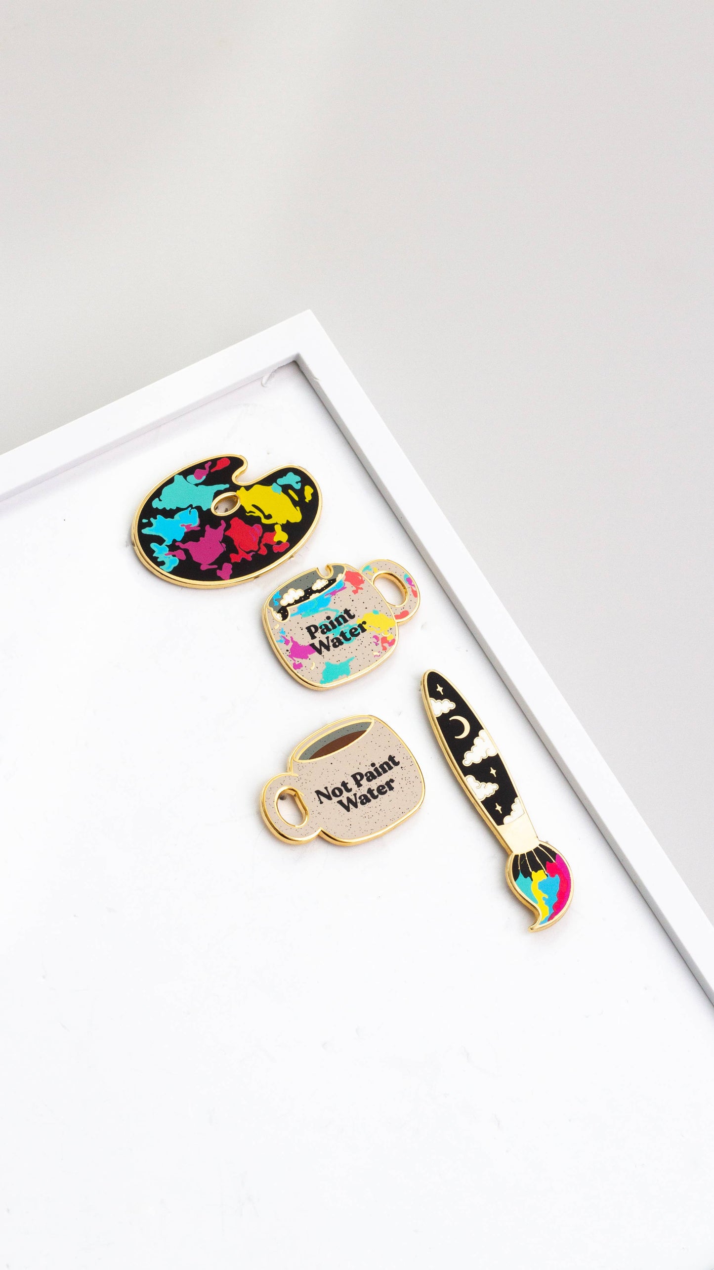 Paint Water Cup Enamel Pin, Watercolor Gift, Artist Gift