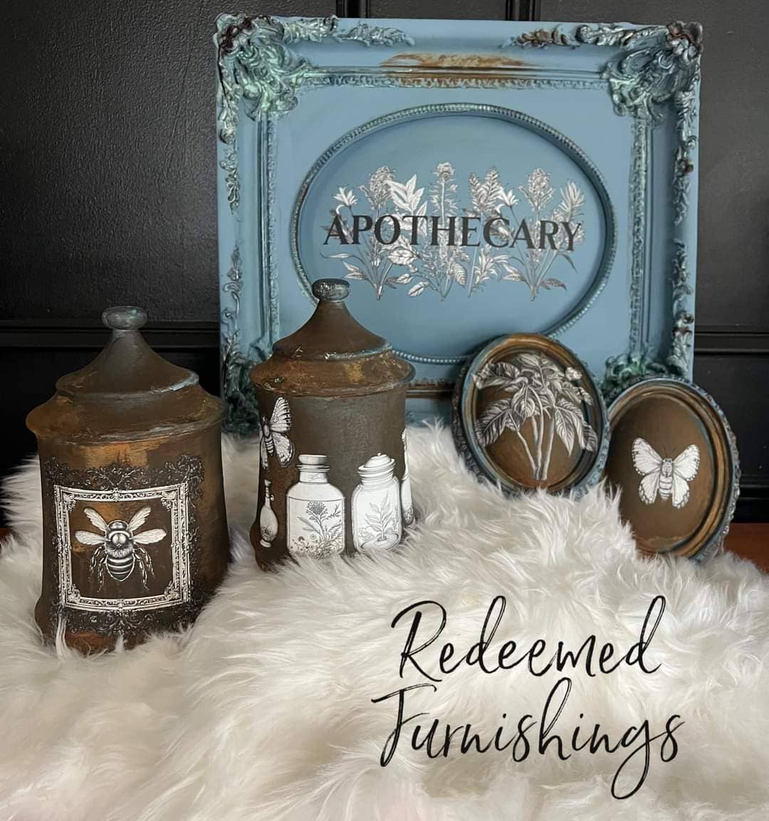 NEW "Apothecary" Mini Rub-On Transfer Set