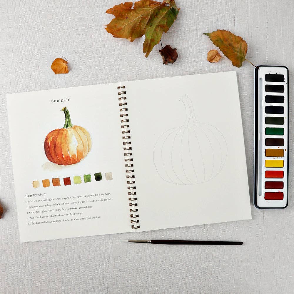 autumn watercolor workbook