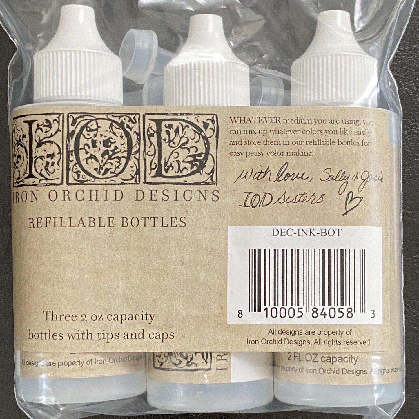 DECOR INK EMPTY BOTTLES 2 OZ (3-pack)