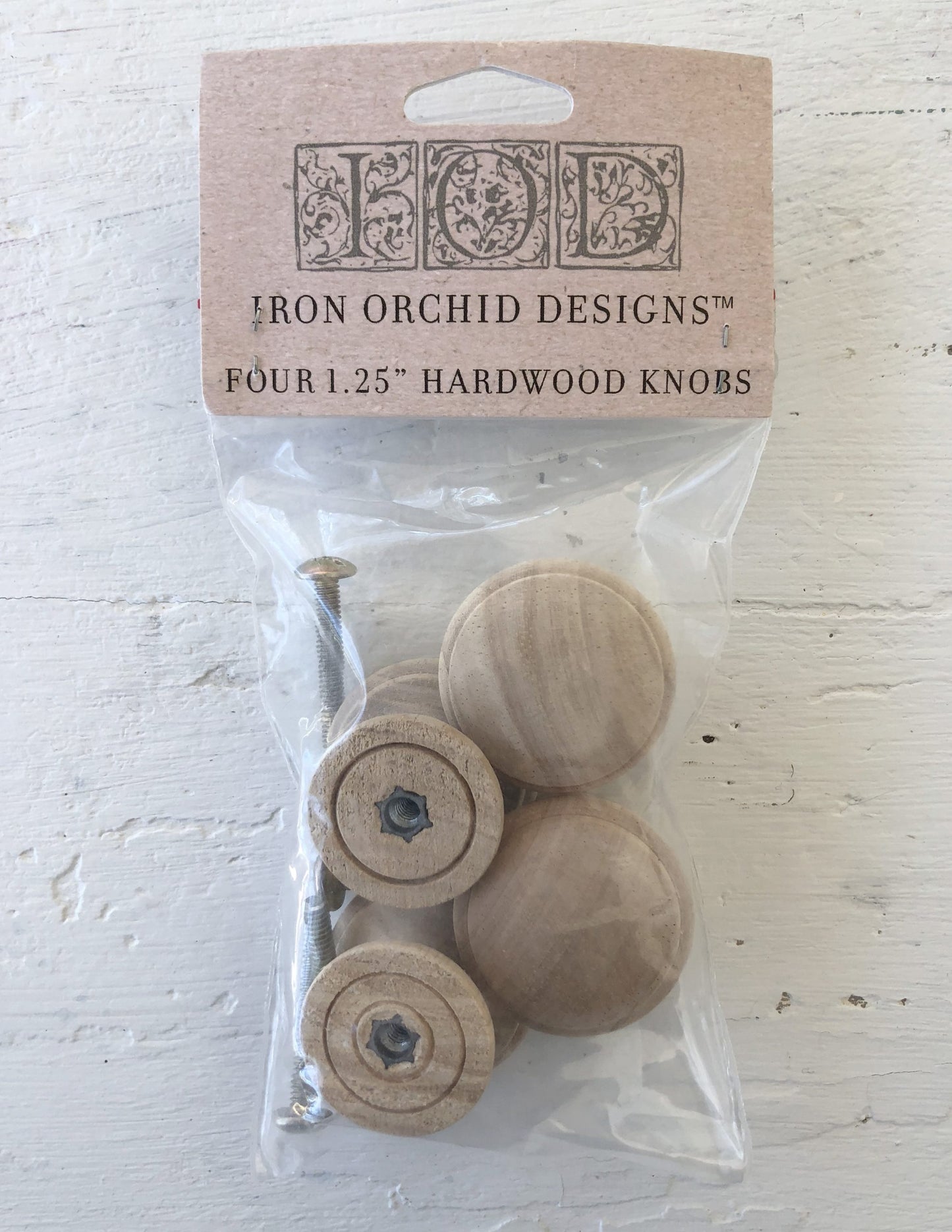 IOD WOODEN KNOBS 4 PACK