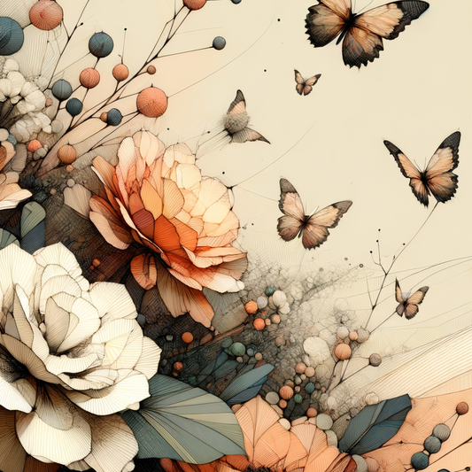 Peach Oasis - Mint Decoupage Paper