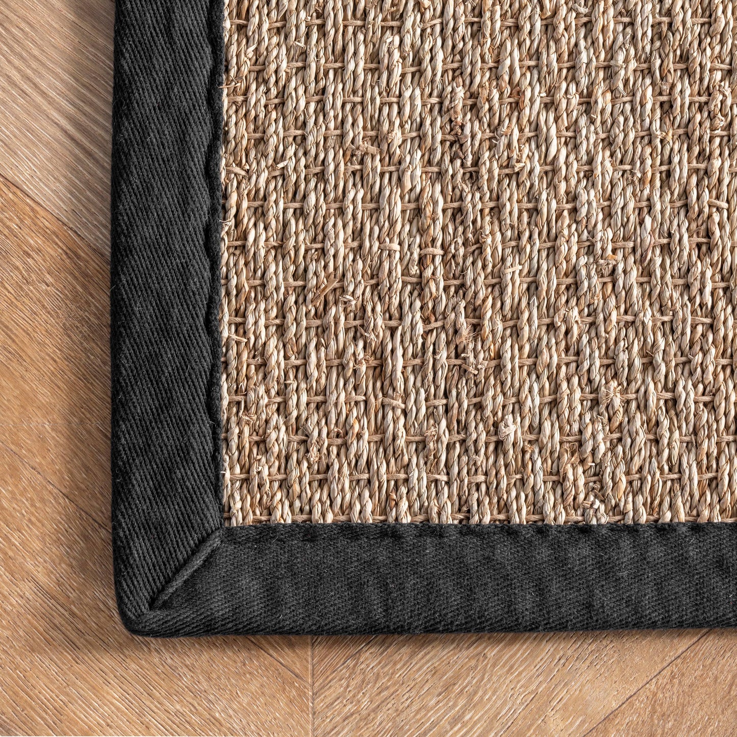 Elijah Seagrass with Border Area Rug