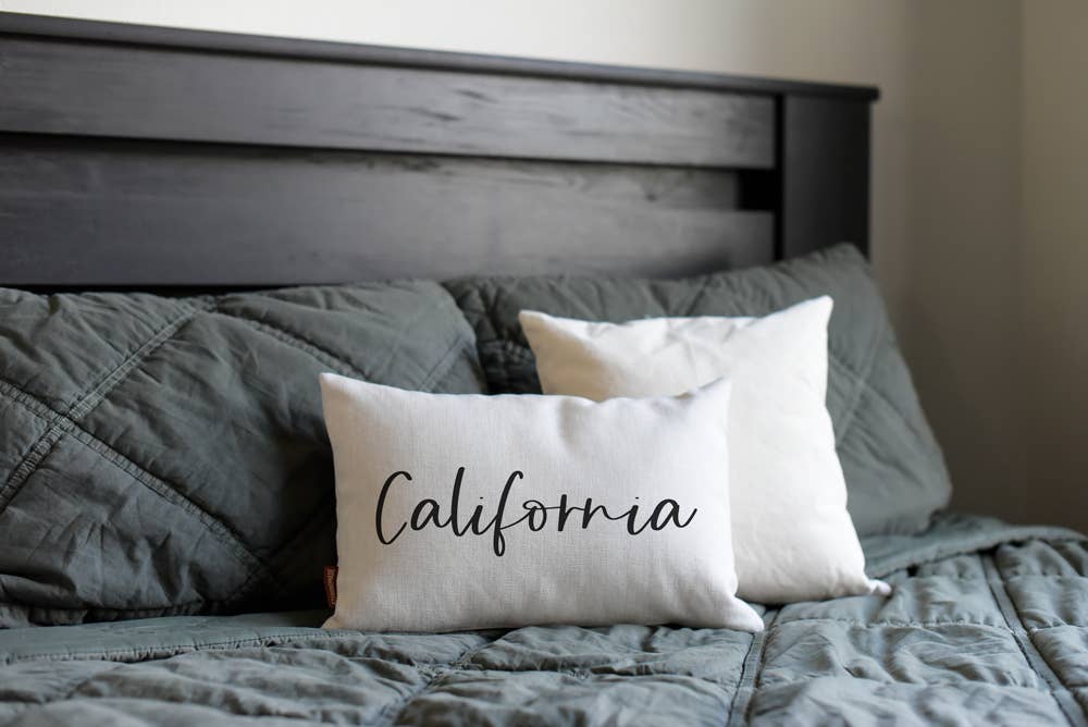 California Custom State Lumbar Throw Pillow