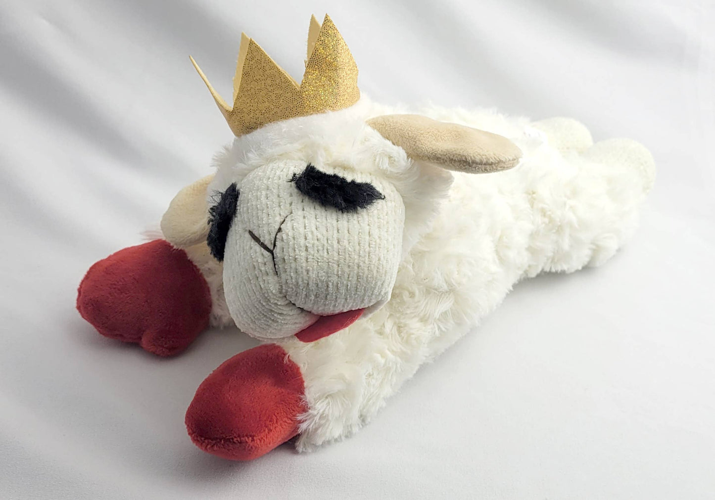 Lamb Chop with Crown Medium 10.5" Plush Dog Toy