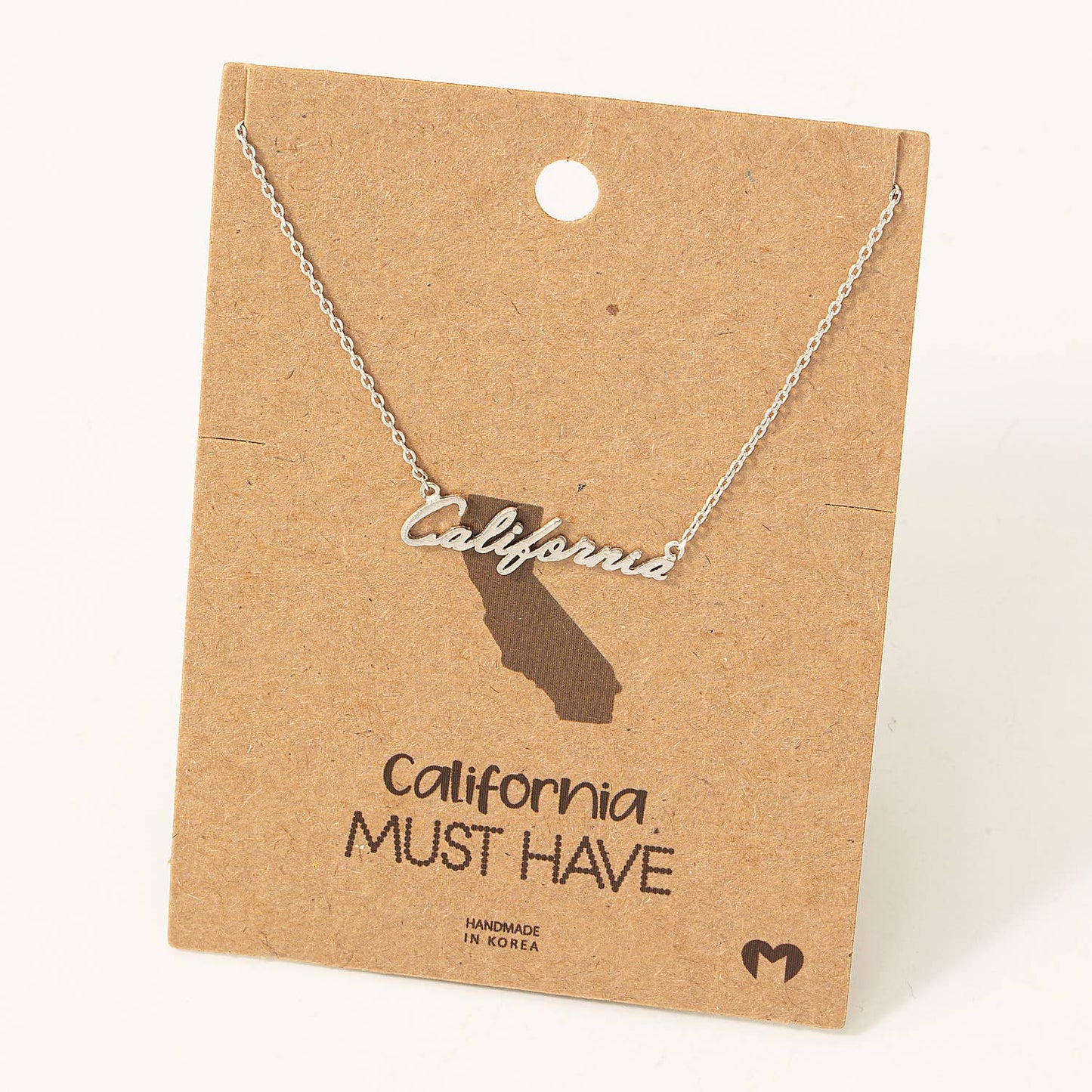 California Handwritten Pendant Necklace