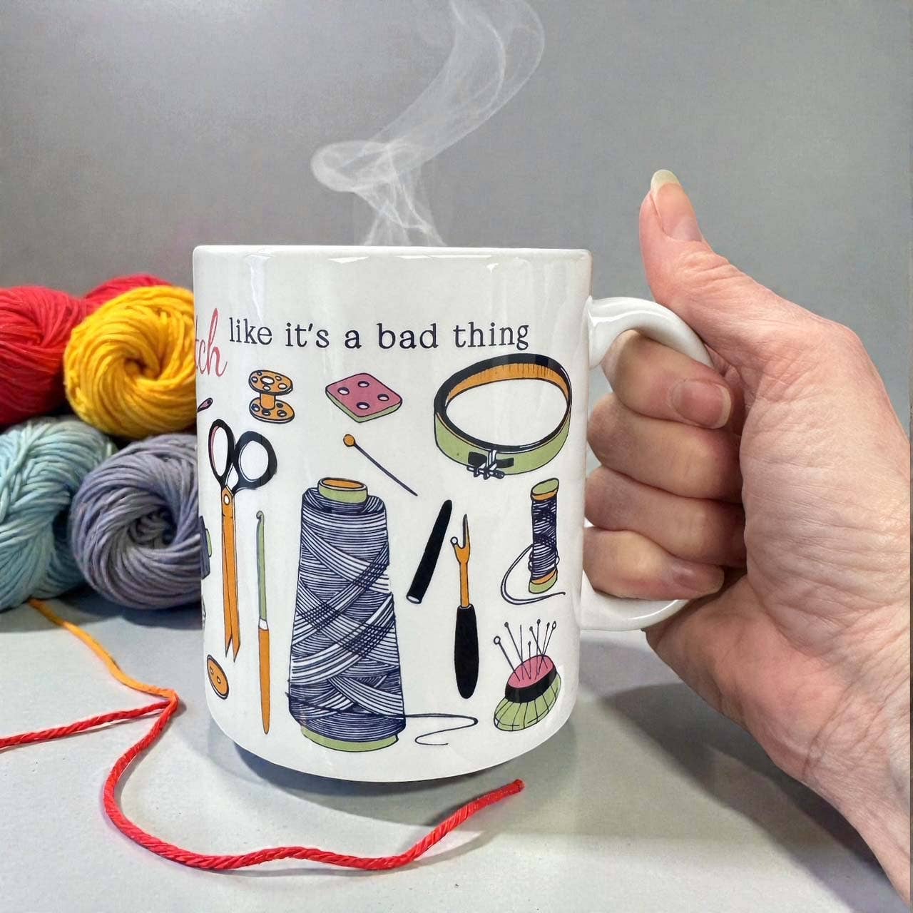 Crafty Bitch l Knitter l Yarn l Sew Mug