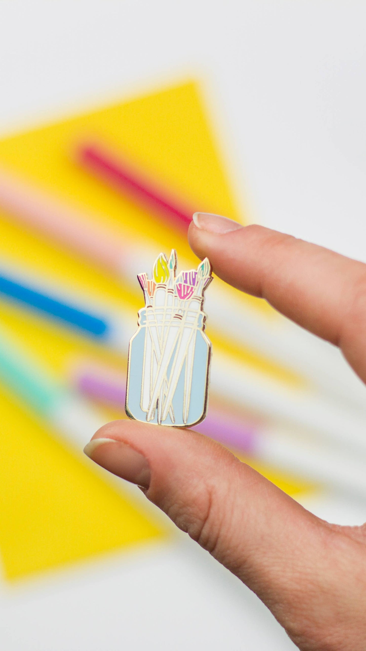 Paint Brushes Enamel Pin, Artist Gift, Graphic Designer
