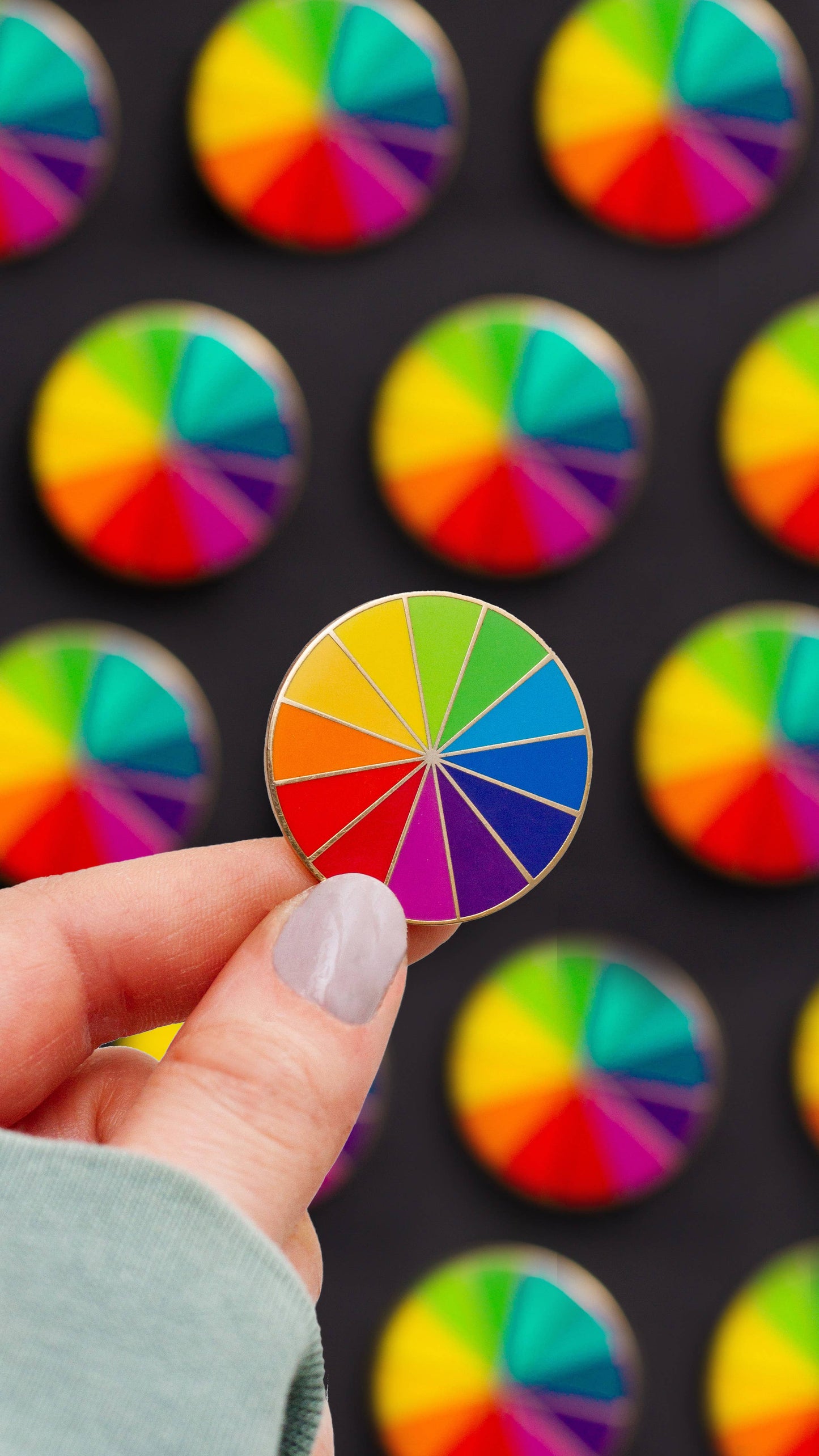 Rainbow Color Wheel Enamel Pin, Artist Gift, Unique Gift