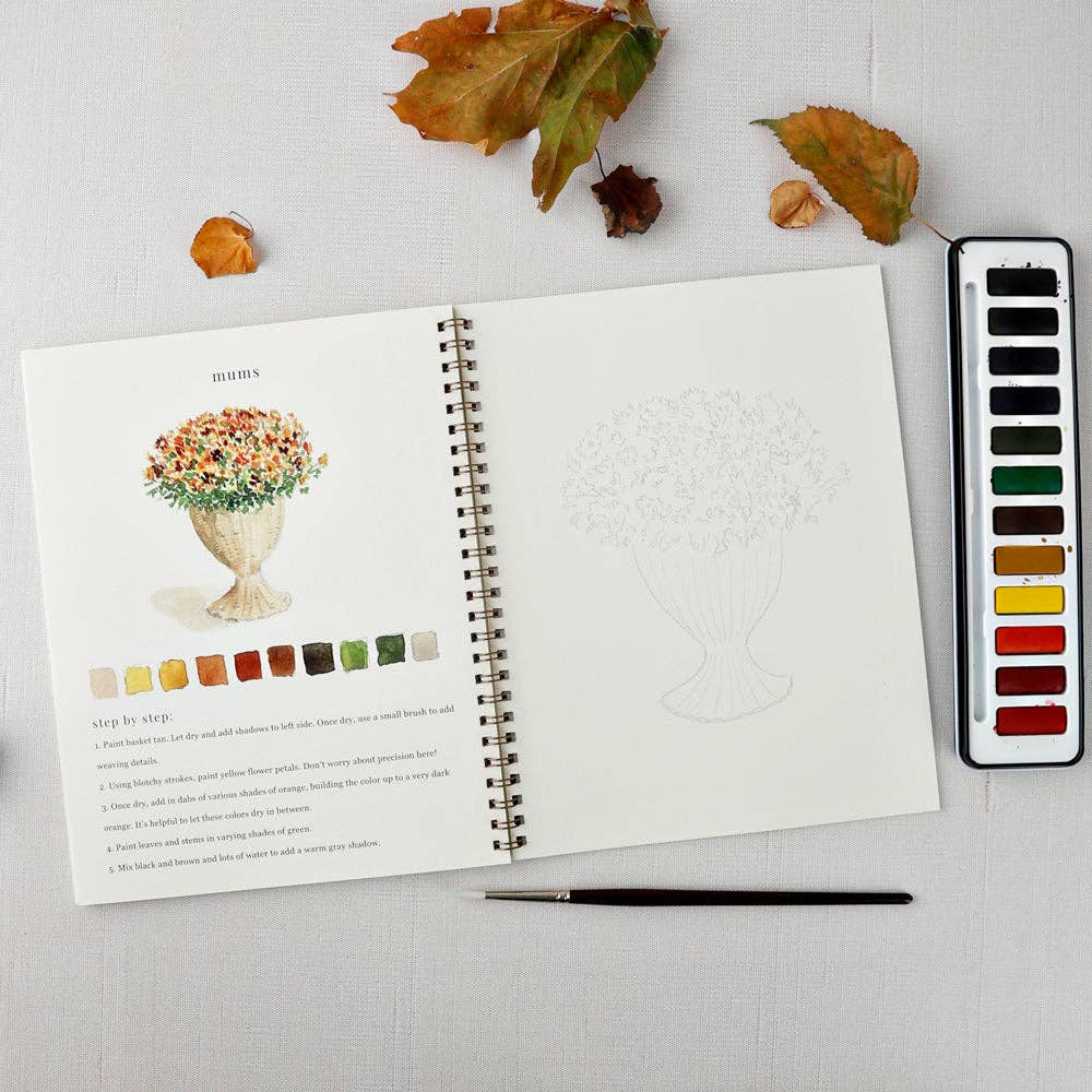 autumn watercolor workbook