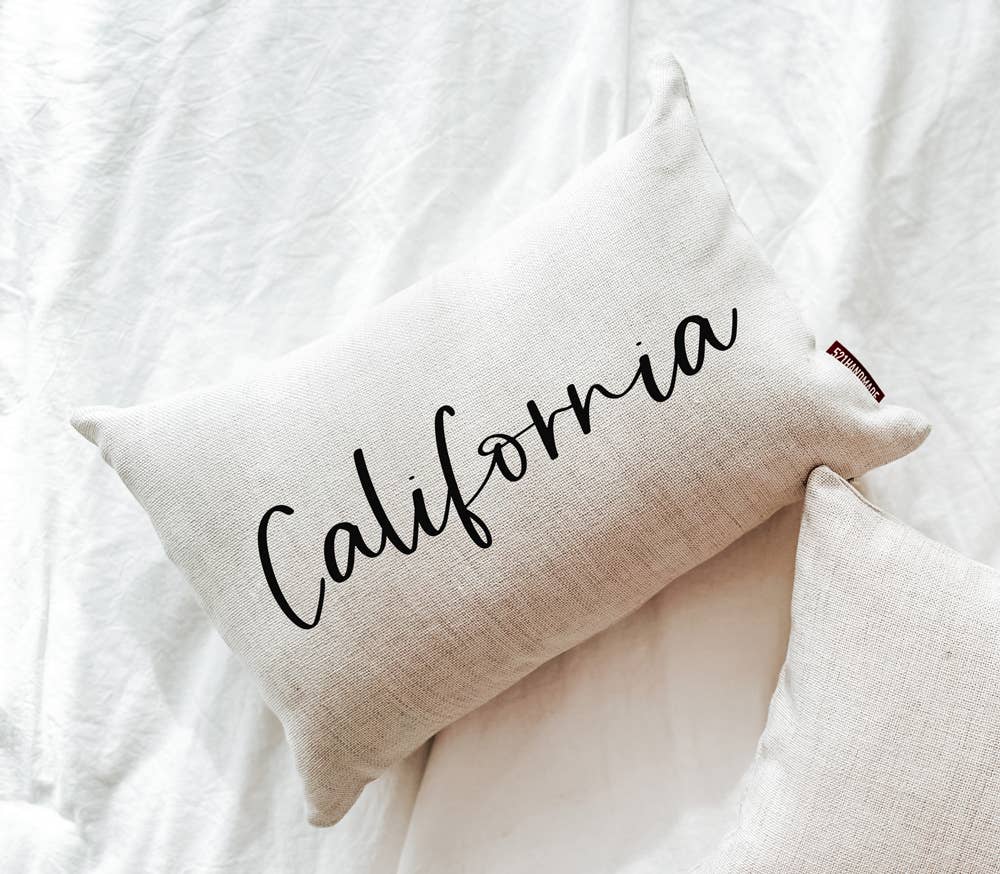 California Custom State Lumbar Throw Pillow