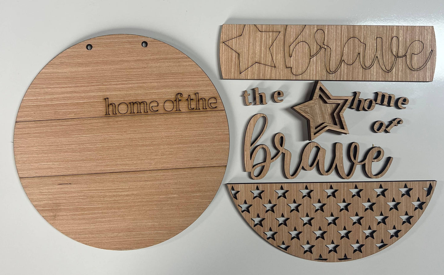 Home of the Brave Door Hanger DiY