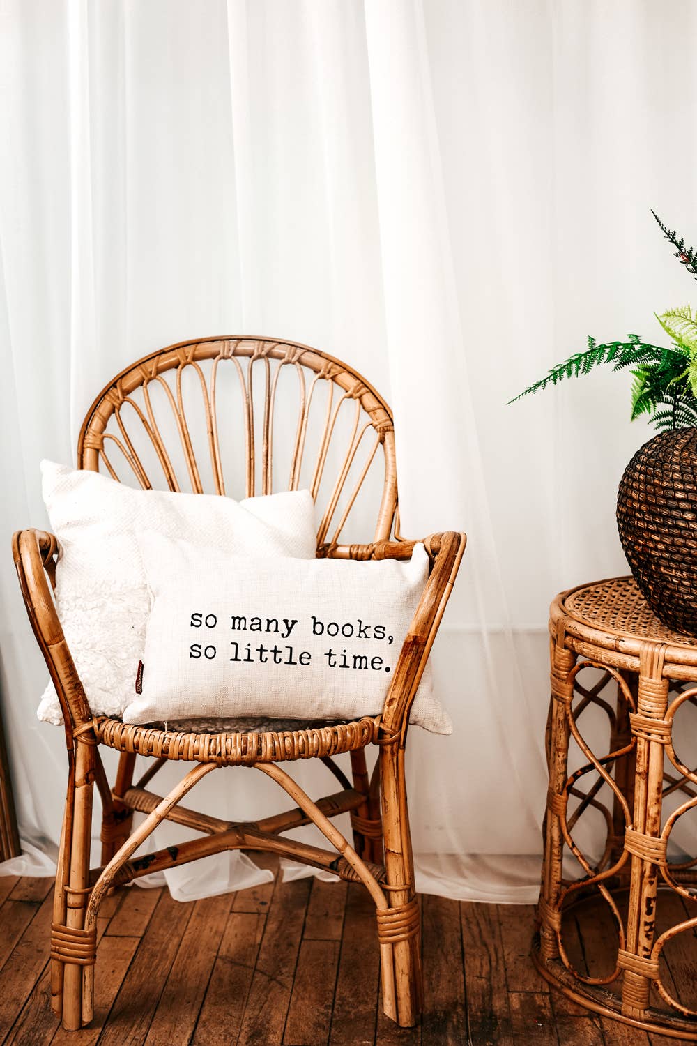 So Many Books, So Little Time Bookish Pillow
