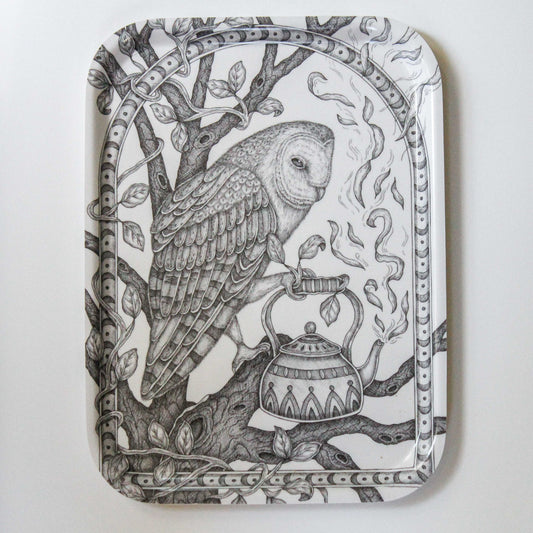 Owl Birch Tray