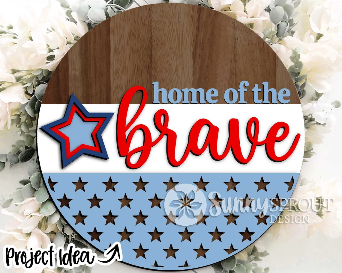 Home of the Brave Door Hanger DiY