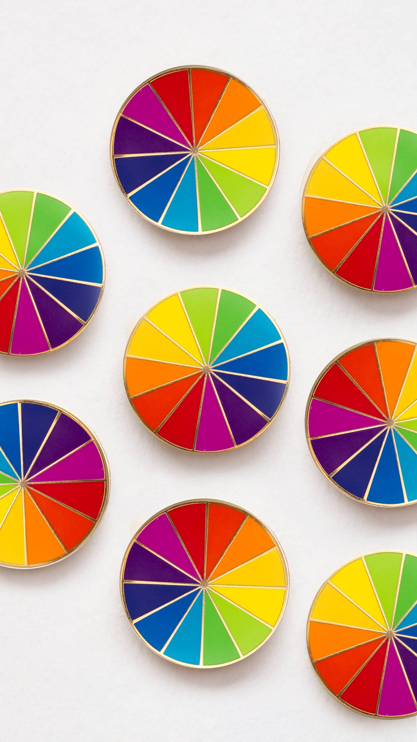 Rainbow Color Wheel Enamel Pin, Artist Gift, Unique Gift