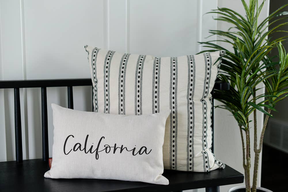 California Custom State Lumbar Throw Pillow